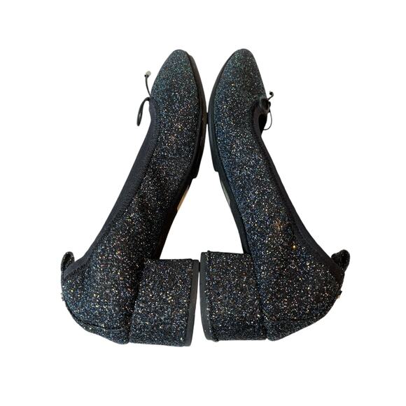 Yosi Samra Glitter Block Heel Metallic Shoes Size 10 Black - Picture 4 of 10